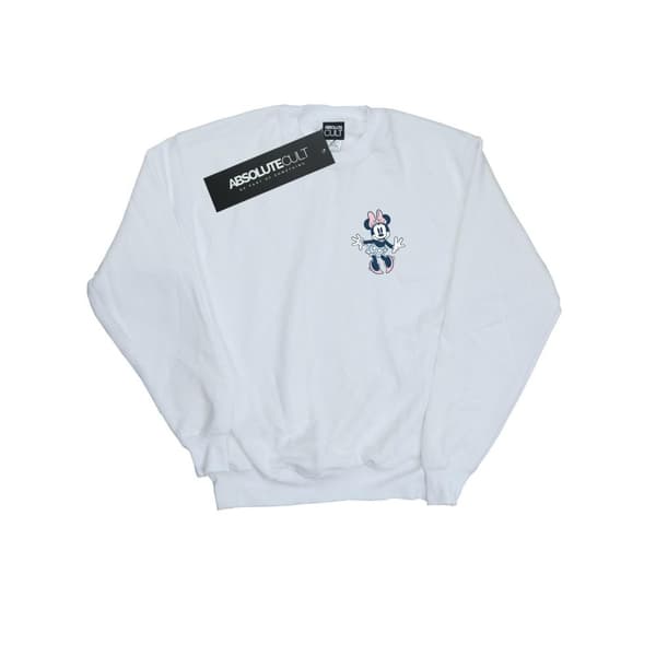 Disney Mens Minnie Mouse Dancing Chest Sweatshirt White XXL