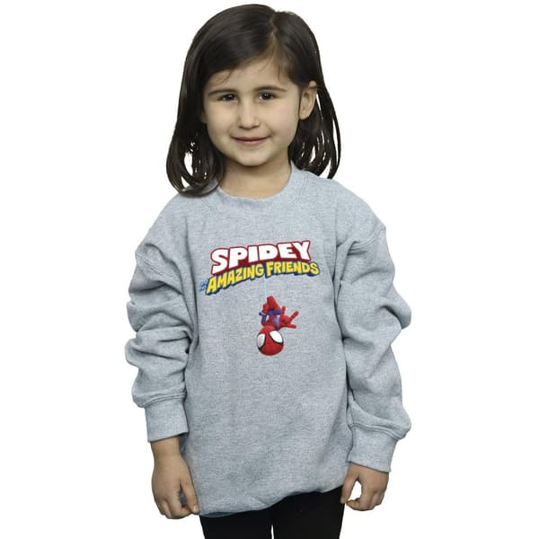 Marvel Girls Spider-Man Hanging Upside Down Sweatshirt