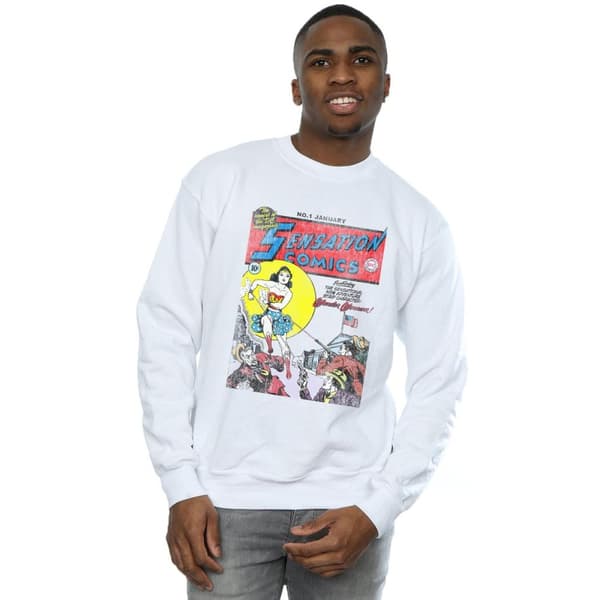 DC Comics Mens Wonder Woman Sensation Comics Issue 1 Cover Sweatshirt