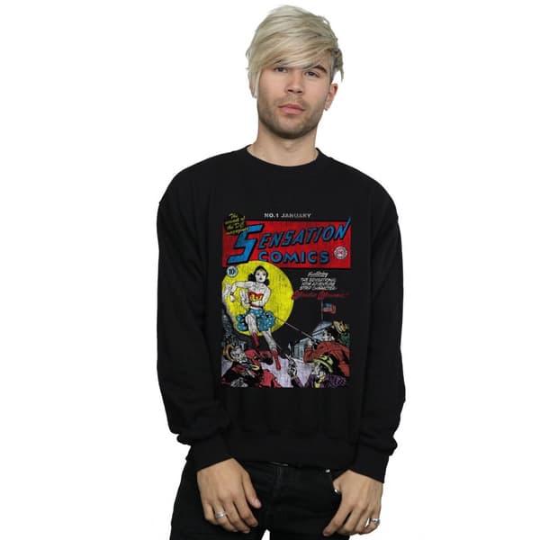 DC Comics Mens Wonder Woman Sensation Comics Issue 1 Cover Sweatshirt