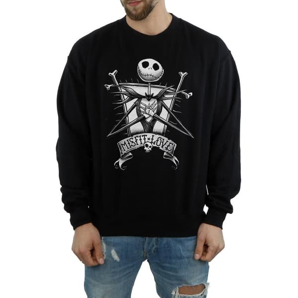 Disney Mens Nightmare Before Christmas Misfit Love Sweatshirt