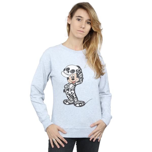 Disney Womens/Ladies Mickey Mouse Skeleton Sweatshirt