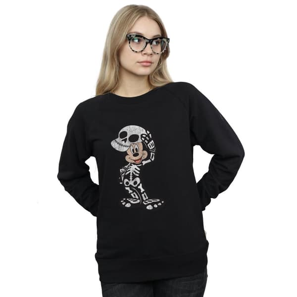 Disney Womens/Ladies Mickey Mouse Skeleton Sweatshirt