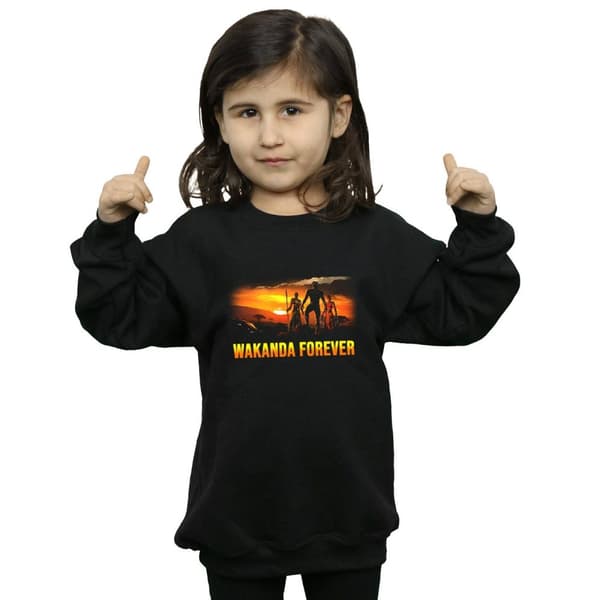 Marvel Black Panther Wakanda Forever Sweatshirt för flickor