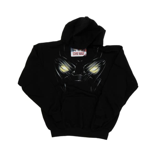 Marvel Mens Black Panther Eyes Hoodie Black XL