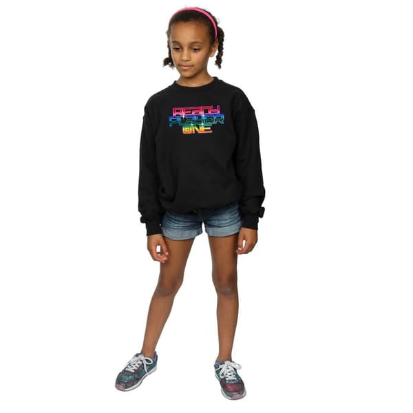 Ready Player One Girls Rainbow Logo Sweatshirt