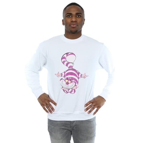Disney Mens Alice In Wonderland Cheshire Cat Upside Down Sweatshirt