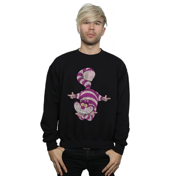 Disney Mens Alice In Wonderland Cheshire Cat Upside Down Sweatshirt