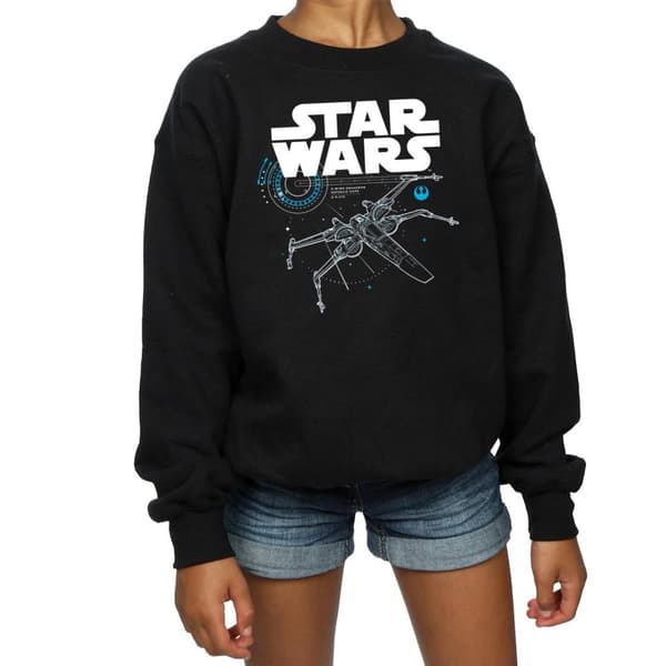 Star Wars Girls The Last Jedi X-Wing Sweatshirt