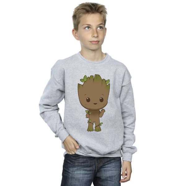Marvel Boys I Am Groot Chibi Wave Pose Sweatshirt
