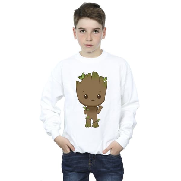 Marvel Boys I Am Groot Chibi Wave Pose Sweatshirt