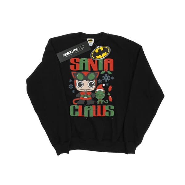 DC Comics Chibi Catwoman Santa Claws-tröja för flickor