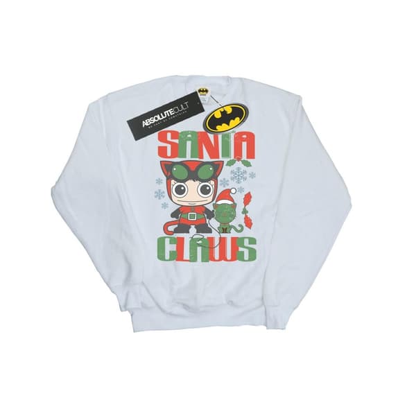 DC Comics Chibi Catwoman Santa Claws-tröja för flickor