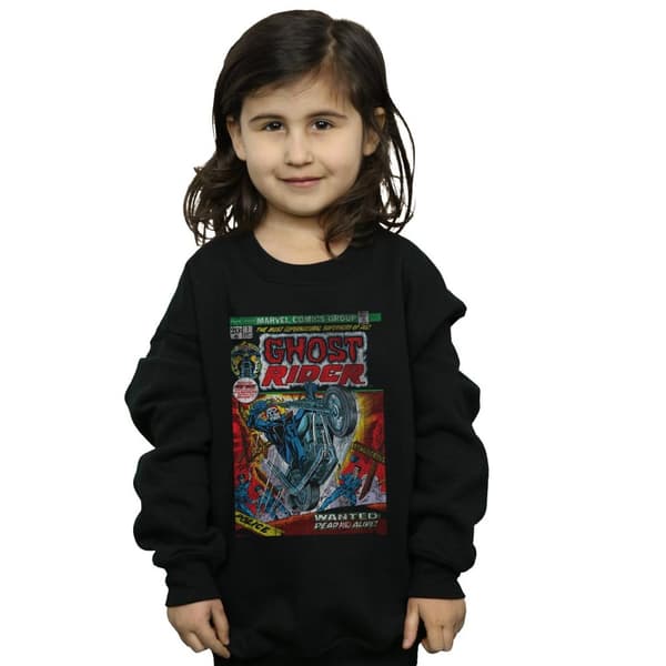 Marvel Girls Ghost Rider Distressed Comic Cover Sweatshirt