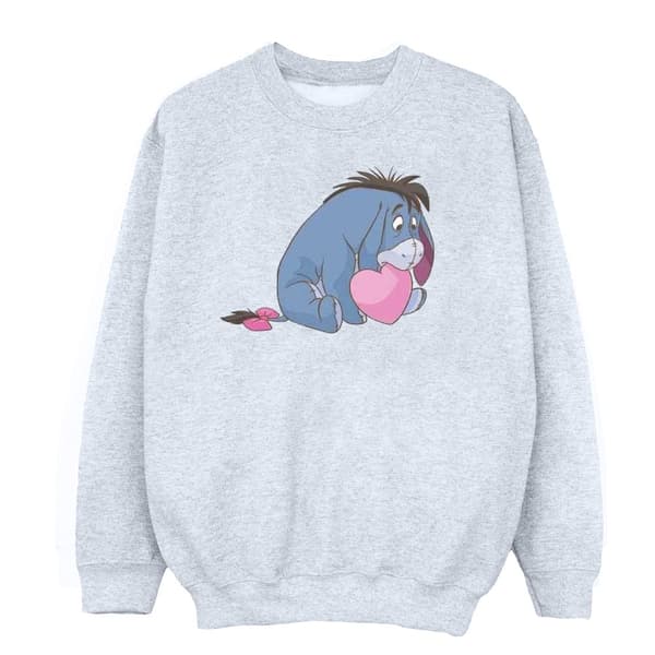 Disney Dam/kvinnor Winnie The Pooh Eeyore Mouth Sweatshirt Sports Grey M