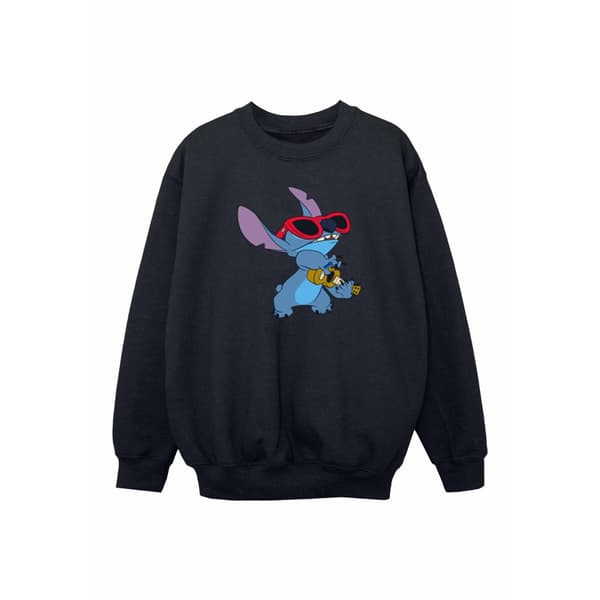 Disney Lilo And Stitch Guitar-tröja för pojkar Black 9-11 Years
