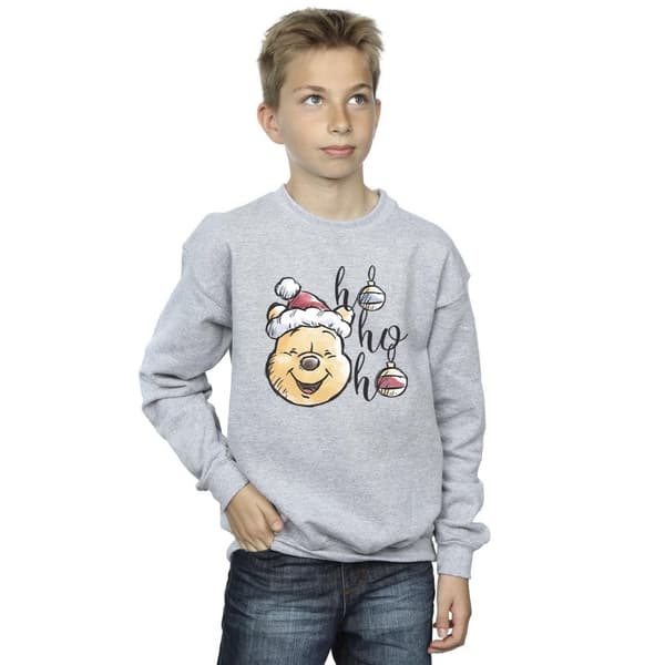 Disney Boys Winnie The Pooh Ho Ho Ho Baubles Sweatshirt
