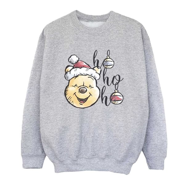 Disney Boys Winnie The Pooh Ho Ho Ho Baubles Sweatshirt