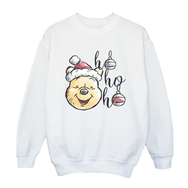 Disney Boys Winnie The Pooh Ho Ho Ho Baubles Sweatshirt
