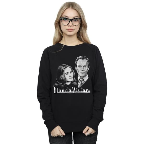 Marvel Womens/Ladies WandaVision Mono Stars Sweatshirt