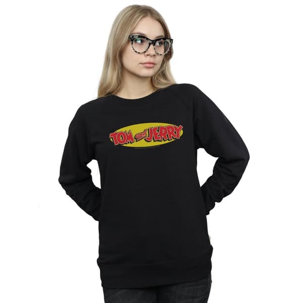 Tom And Jerry Sweatshirt med Inline-logotyp för damer/kvinnor