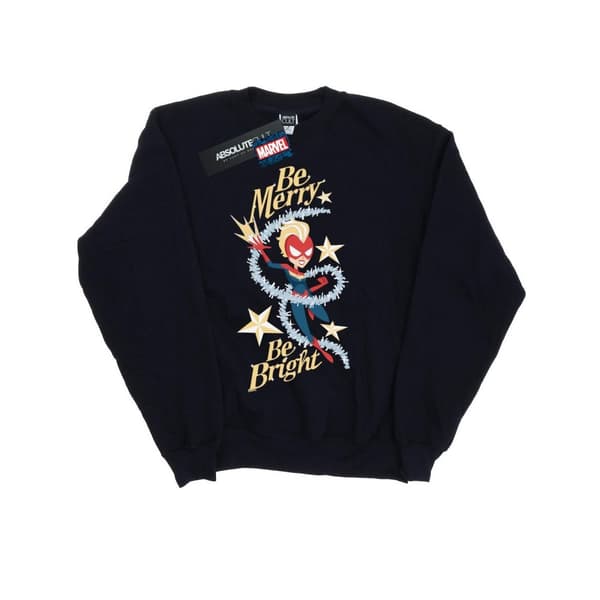 Marvel Mens Be Merry Be Bright Sweatshirt