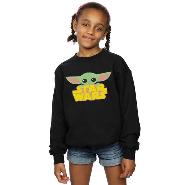Star Wars Girls The Mandalorian The Child And Logo Sweatshirt