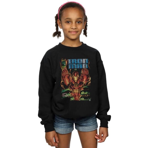 Marvel Girls Iron Man Comic Book Cover Sweatshirt