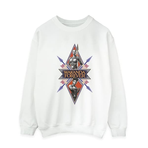 Marvel Mens Wakanda Forever Tribal Spear Chest Sweatshirt