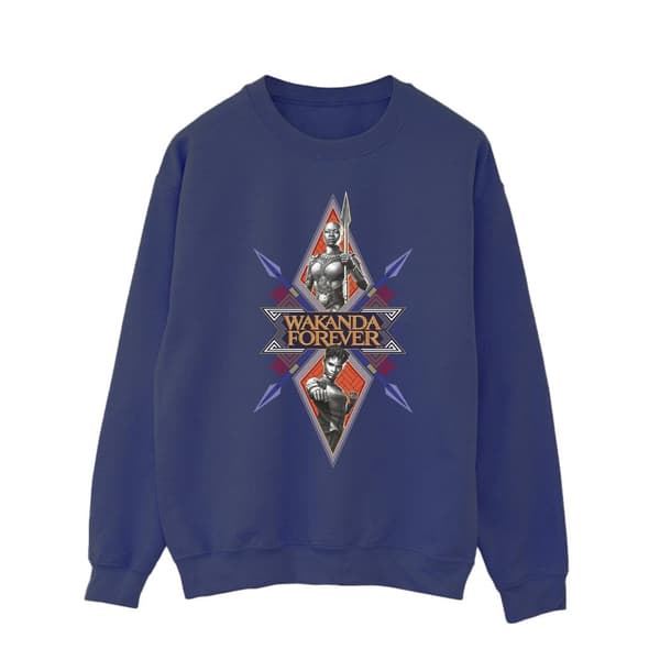 Marvel Mens Wakanda Forever Tribal Spear Chest Sweatshirt