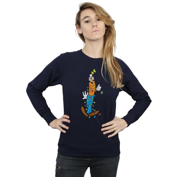 Disney Dam/kvinnor Goofy Christmas Lights - Sweatshirt