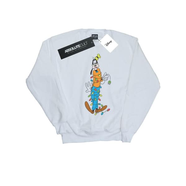 Disney Womens/Ladies Goofy Christmas Lights Sweatshirt