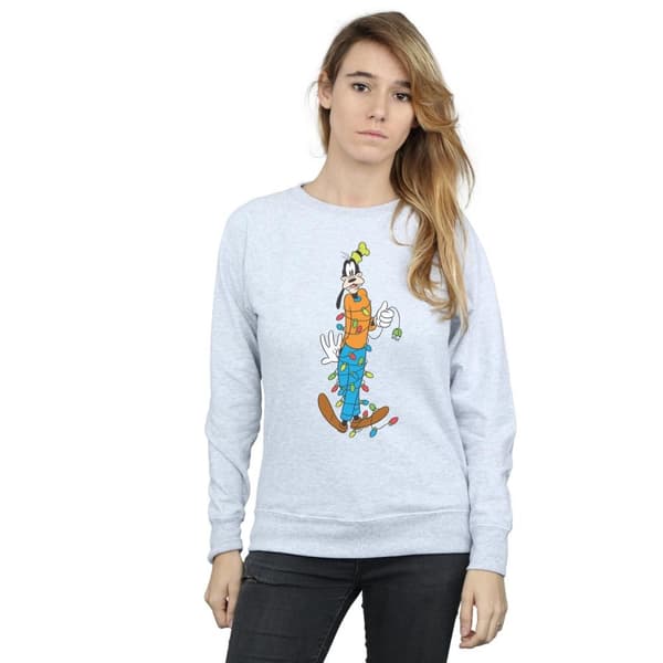 Disney Dam/kvinnor Goofy Christmas Lights - Sweatshirt