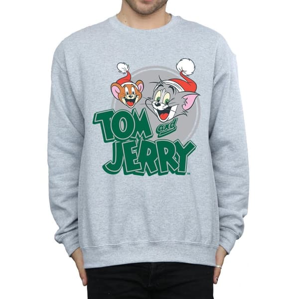 Tom And Jerry Mens Christmas Greetings Sweatshirt