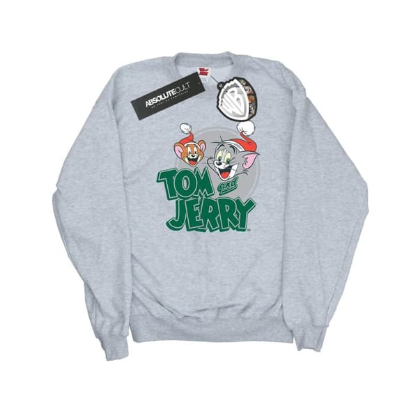 Tom And Jerry Mens Christmas Greetings Sweatshirt