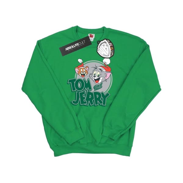Tom And Jerry Mens Christmas Greetings Sweatshirt