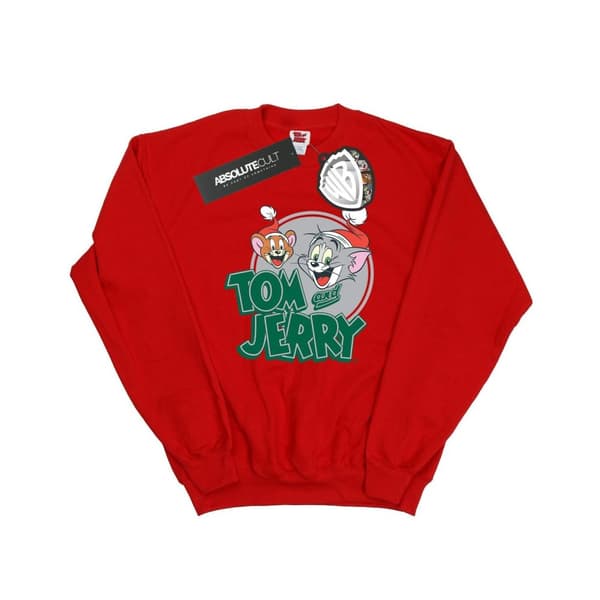 Tom And Jerry Mens Christmas Greetings Sweatshirt