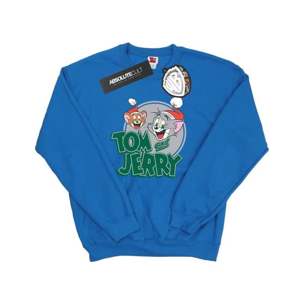 Tom And Jerry Mens Christmas Greetings Sweatshirt