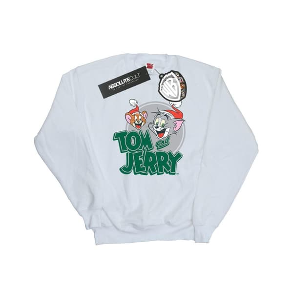 Tom And Jerry Mens Christmas Greetings Sweatshirt