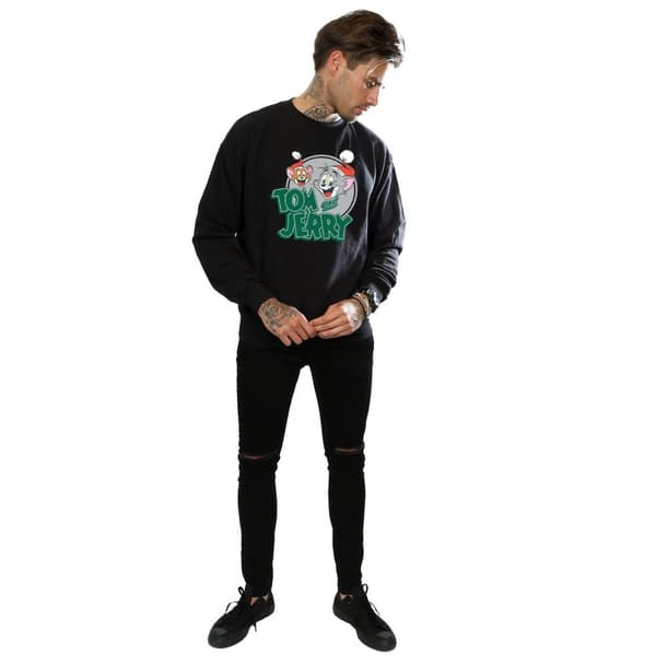 Tom And Jerry Mens Christmas Greetings Sweatshirt