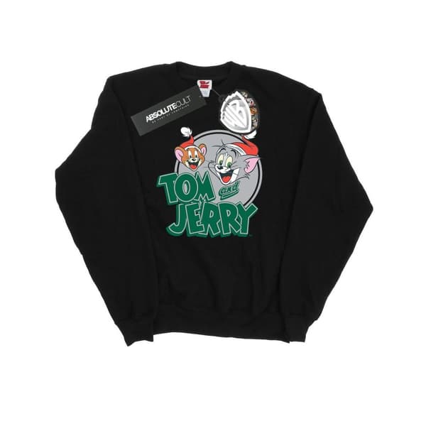Tom And Jerry Mens Christmas Greetings Sweatshirt