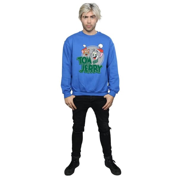 Tom And Jerry Mens Christmas Greetings Sweatshirt