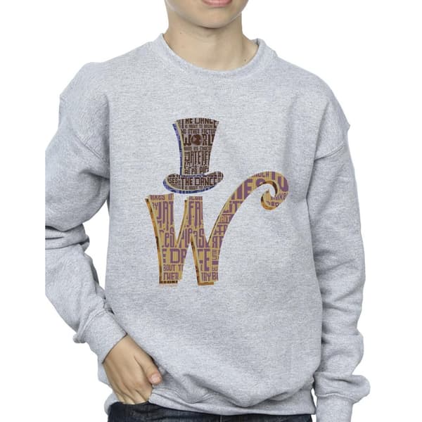 Willy Wonka Boys W Logo Hat Sweatshirt