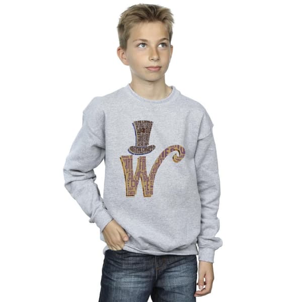 Willy Wonka Boys W Logo Hat Sweatshirt