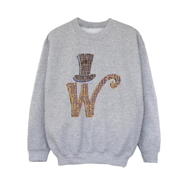 Willy Wonka Boys W Logo Hat Sweatshirt