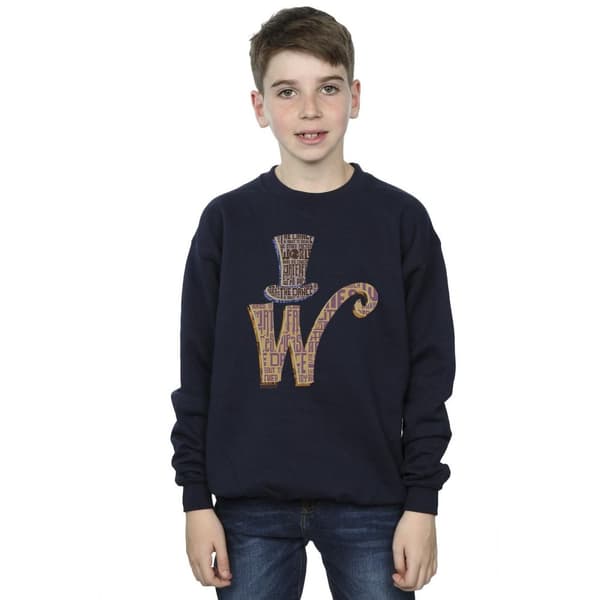Willy Wonka Boys W Logo Hat Sweatshirt