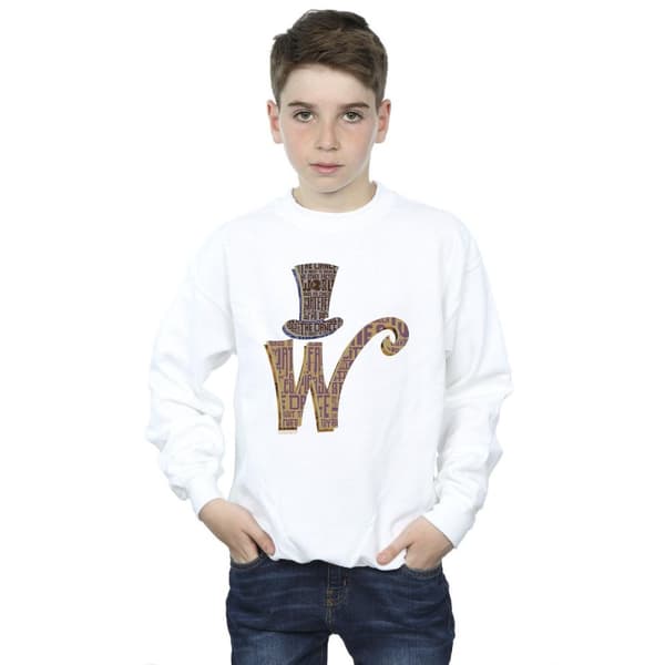 Willy Wonka Boys W Logo Hat Sweatshirt