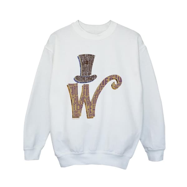 Willy Wonka Boys W Logo Hat Sweatshirt