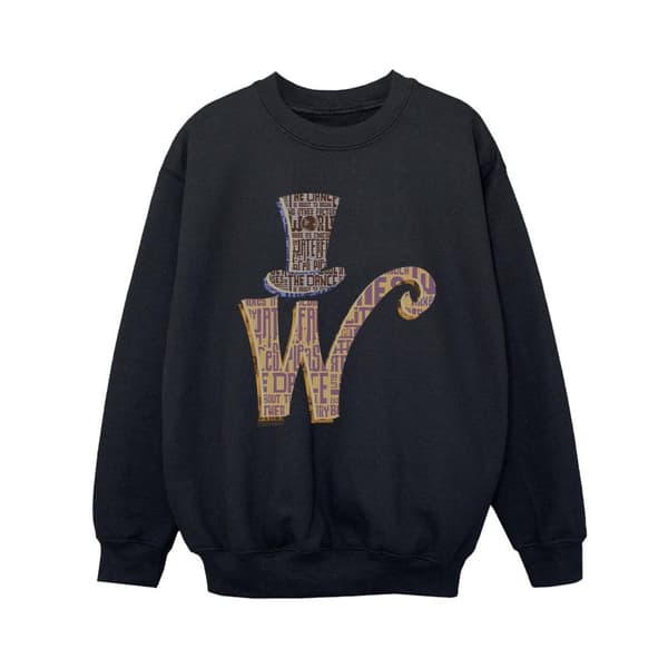 Willy Wonka Boys W Logo Hat Sweatshirt