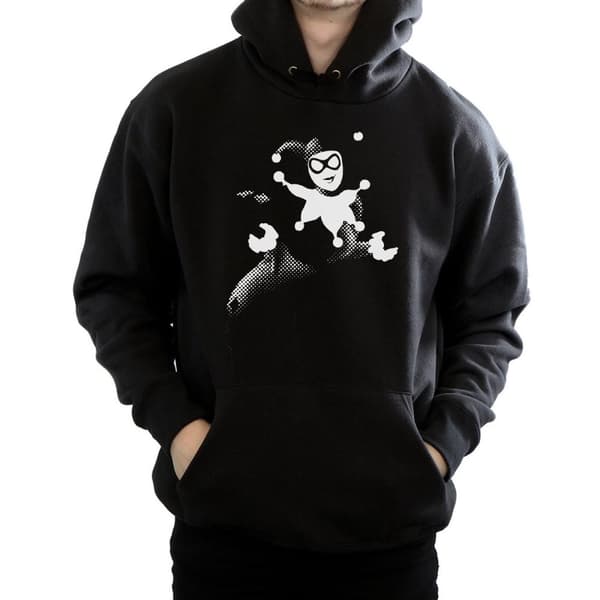 DC Comics Mens Harley Quinn Spot Hoodie